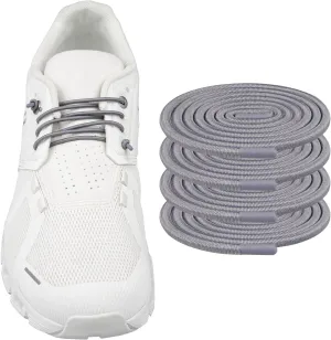 2 Pairs Elastic Shoelaces for ON Cloud 5 & 6 No Tie Replacements Shoes Laces Stretchy Bungee Running Training
