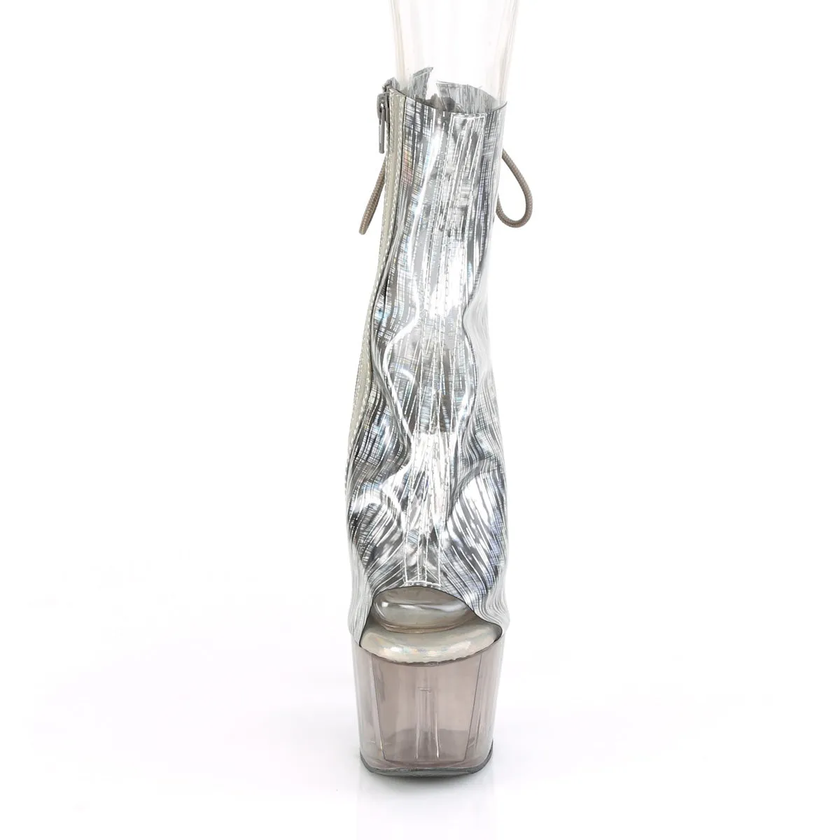 ADORE-1018HCT Pleaser Clear/Silver Sexy Platform Shoes (Pole Dancing Heels)