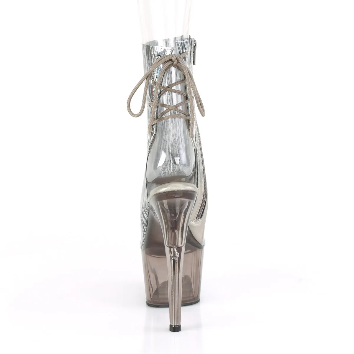 ADORE-1018HCT Pleaser Clear/Silver Sexy Platform Shoes (Pole Dancing Heels)