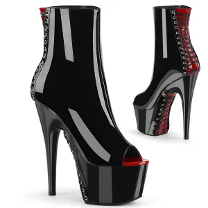 ADORE-1025 Pleaser Black/Red Sexy Platform Shoes (Pole Dancing Heels)