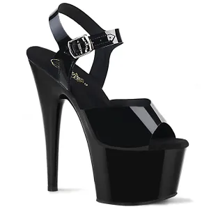 ADORE-708N Pleaser Black (Jelly-Like) TPU Sexy Platform Shoes (Pole Dancing Heels)