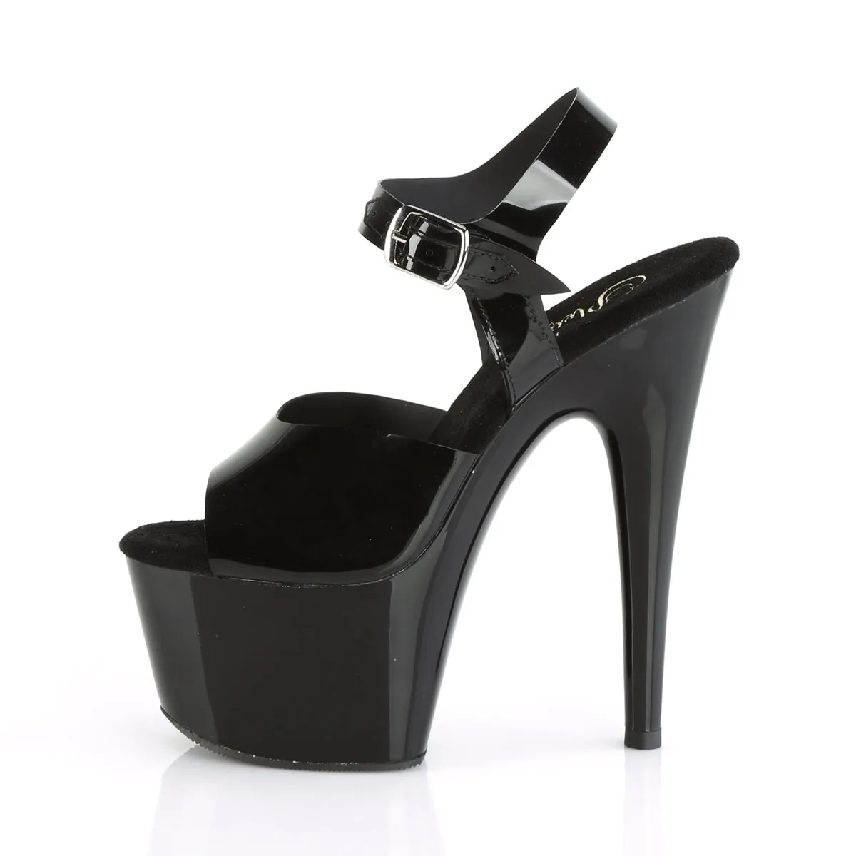 ADORE-708N Pleaser Black (Jelly-Like) TPU Sexy Platform Shoes (Pole Dancing Heels)