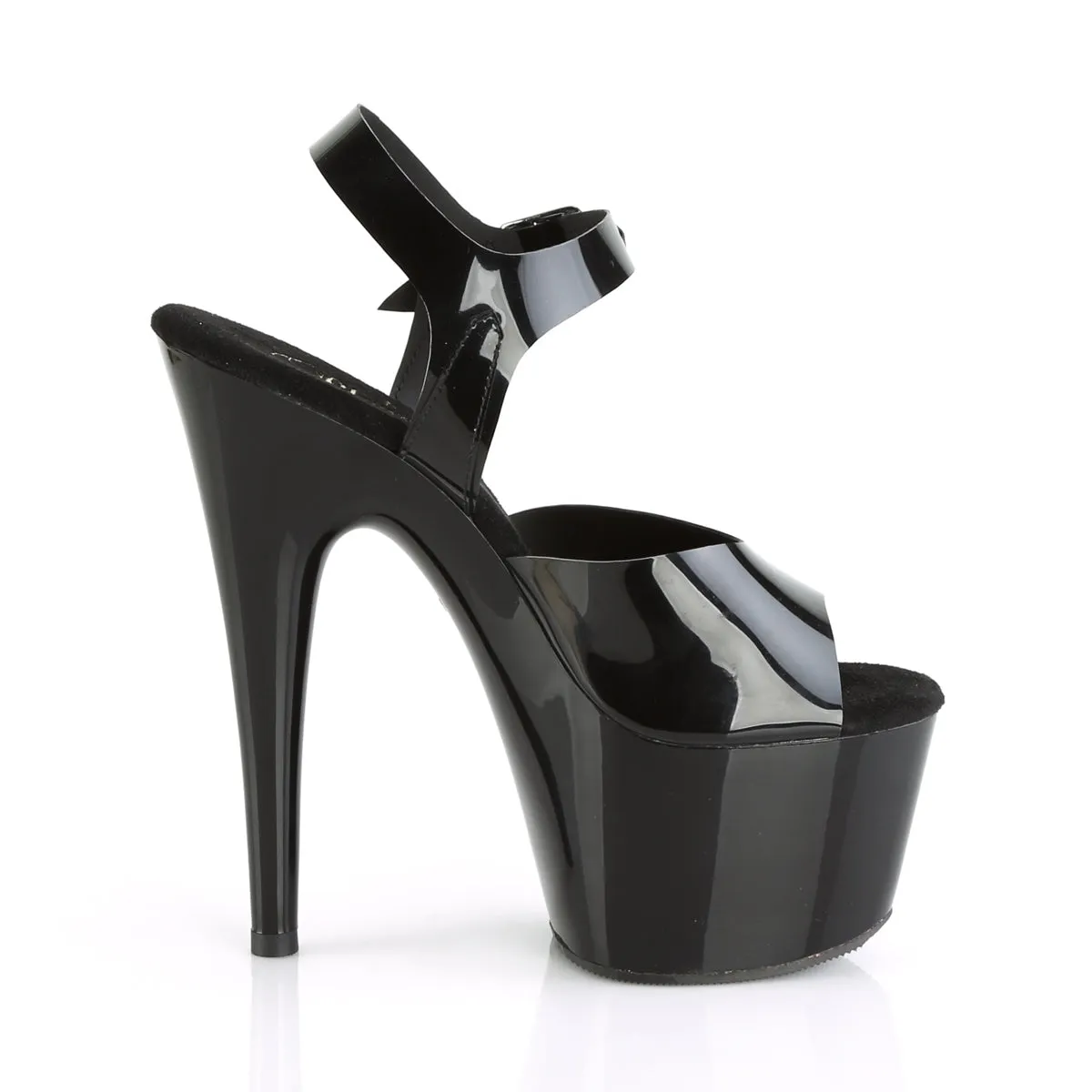 ADORE-708N Pleaser Black (Jelly-Like) TPU Sexy Platform Shoes (Pole Dancing Heels)