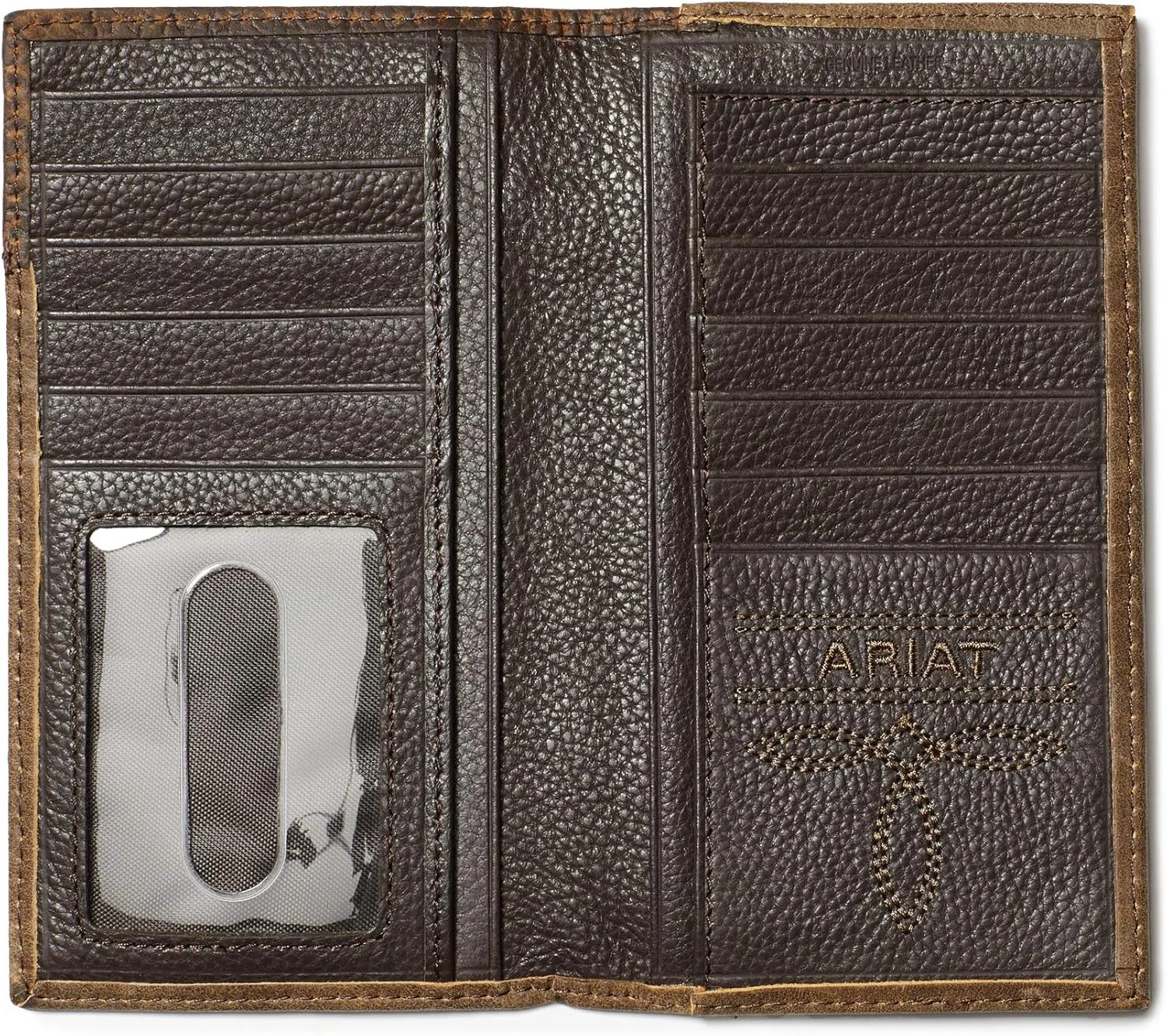 ARIAT Men's Logo Boot Stitch Rodeo Wallet Rodeo_Brown Size One Size
