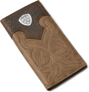 ARIAT Men's Logo Boot Stitch Rodeo Wallet Rodeo_Brown Size One Size