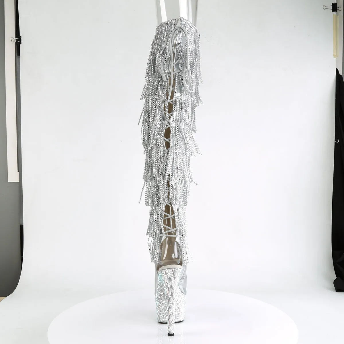 BEJEWELED-3019RSF-7 Pleaser Silver Sexy Platform Shoes (Pole Dancing Heels)