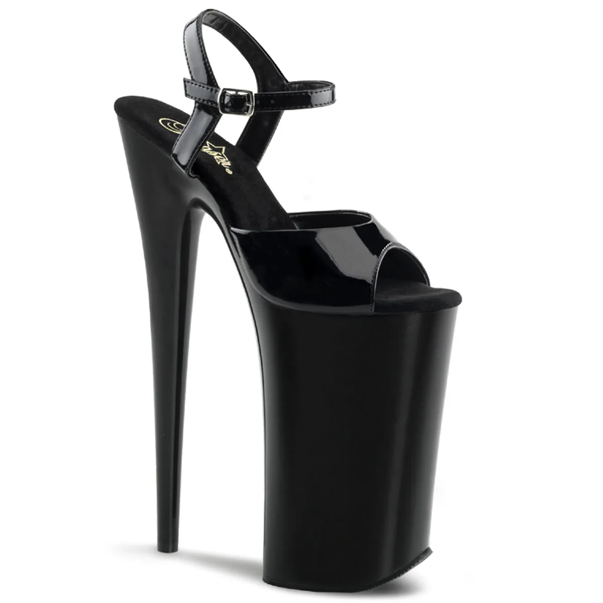 BEYOND-009 Pleaser Black Sexy Platform Shoes (Pole Dancing Heels)