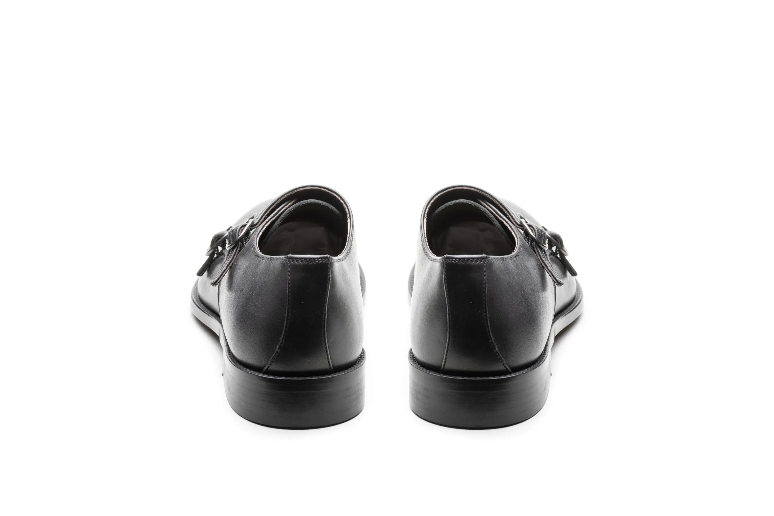 Black Double Monk Strap