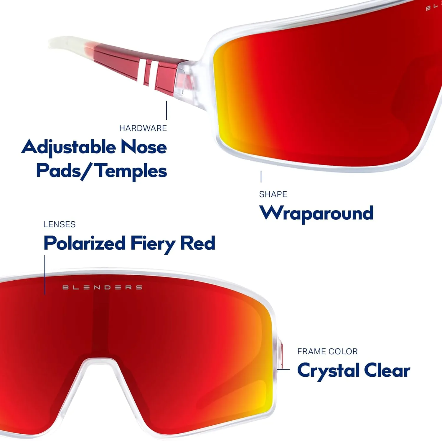 Blenders Eyewear Eclipse ?C Polarized Sunglasses ?C Wrap-Around Lens ?C 100% UV Protection ?C For Men & Women