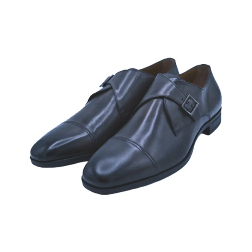 Boss Cap-toe monk shoes in vegetable-tanned leather - TB0365