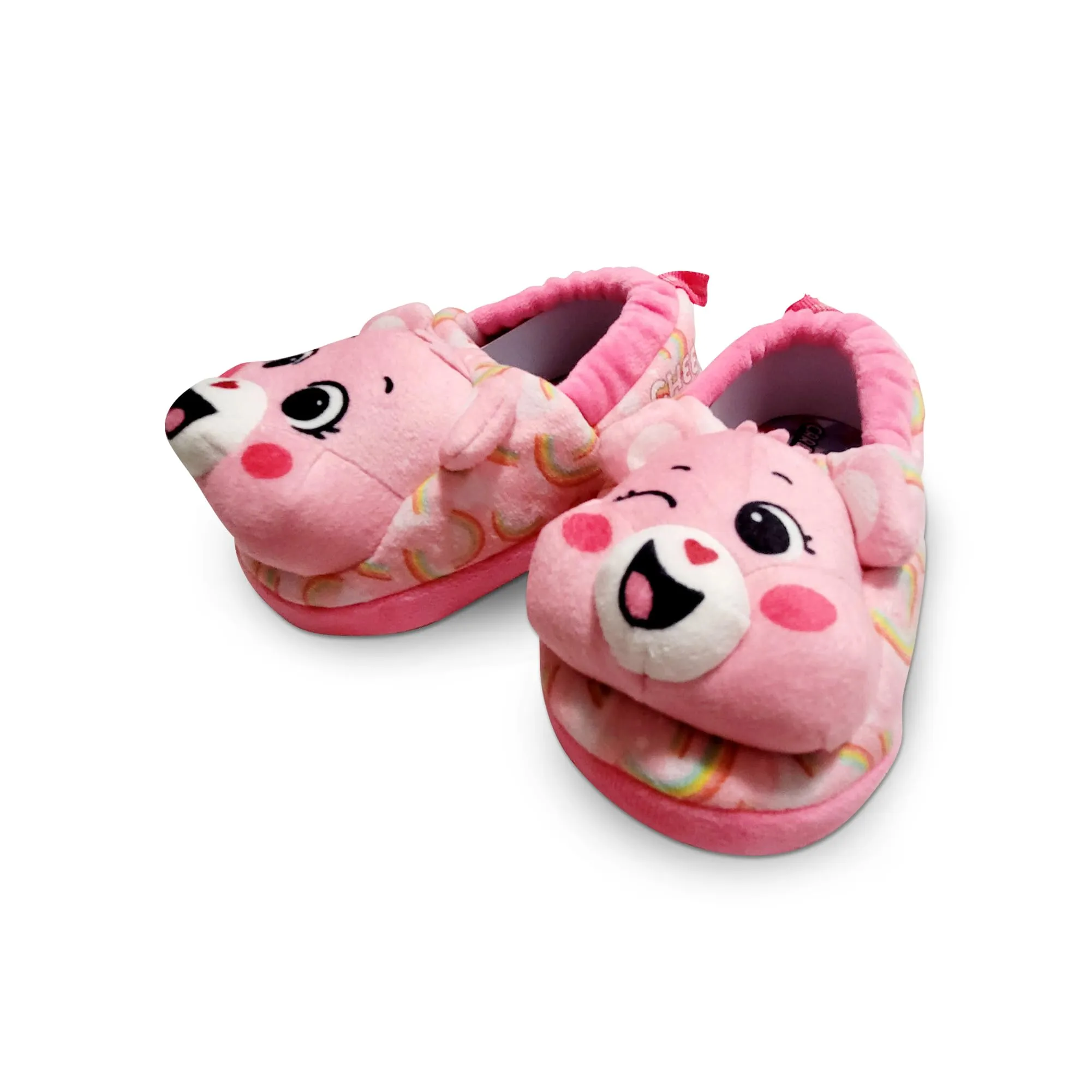 Care Bears Pink Plush Warm Indoor Home Slipper for Girls (Toddler)