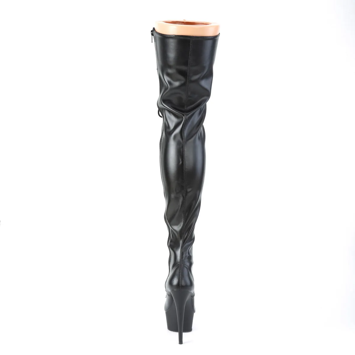 DELIGHT-3023 Pleaser Black Faux Leather Sexy Platform Shoes (Pole Dancing Heels)