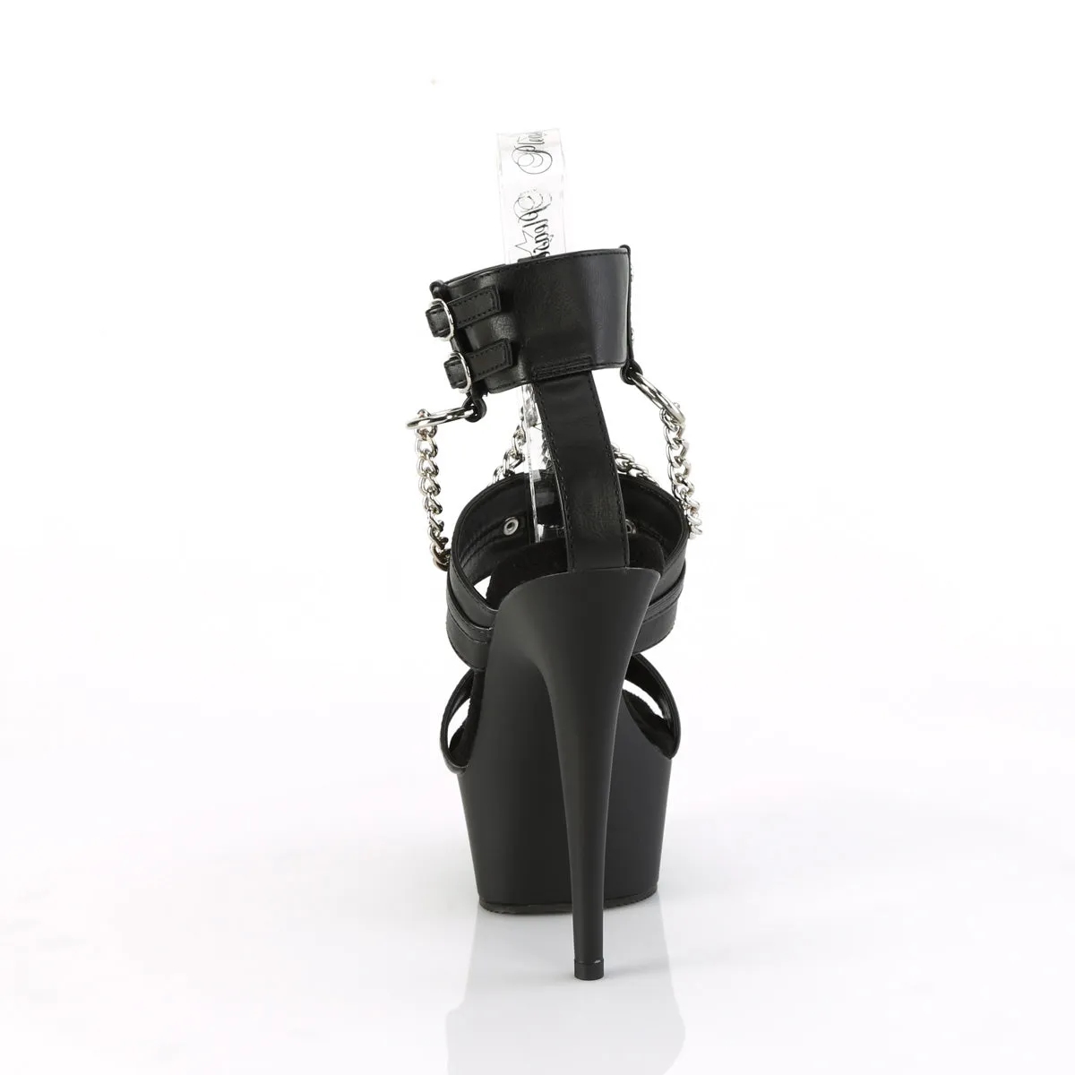 DELIGHT-661 Pleaser Black Faux Leather Sexy Platform Shoes (Pole Dancing Heels)