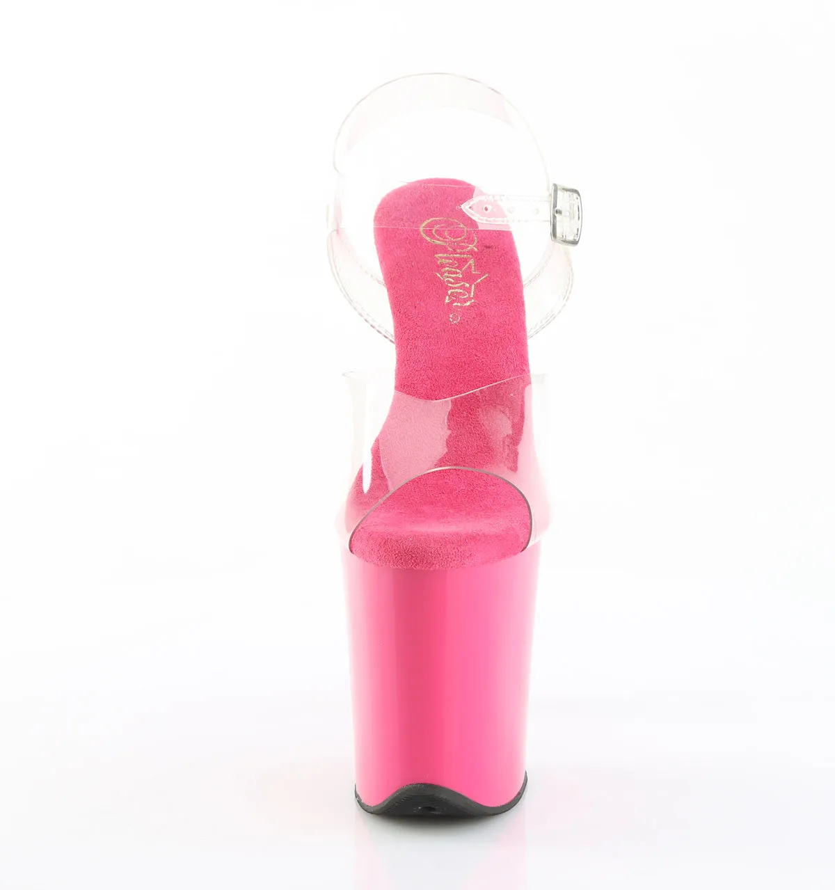 FLAMINGO-808 Pleaser Clear/Hot Pink Sexy Platform Shoes (Pole Dancing Heels)