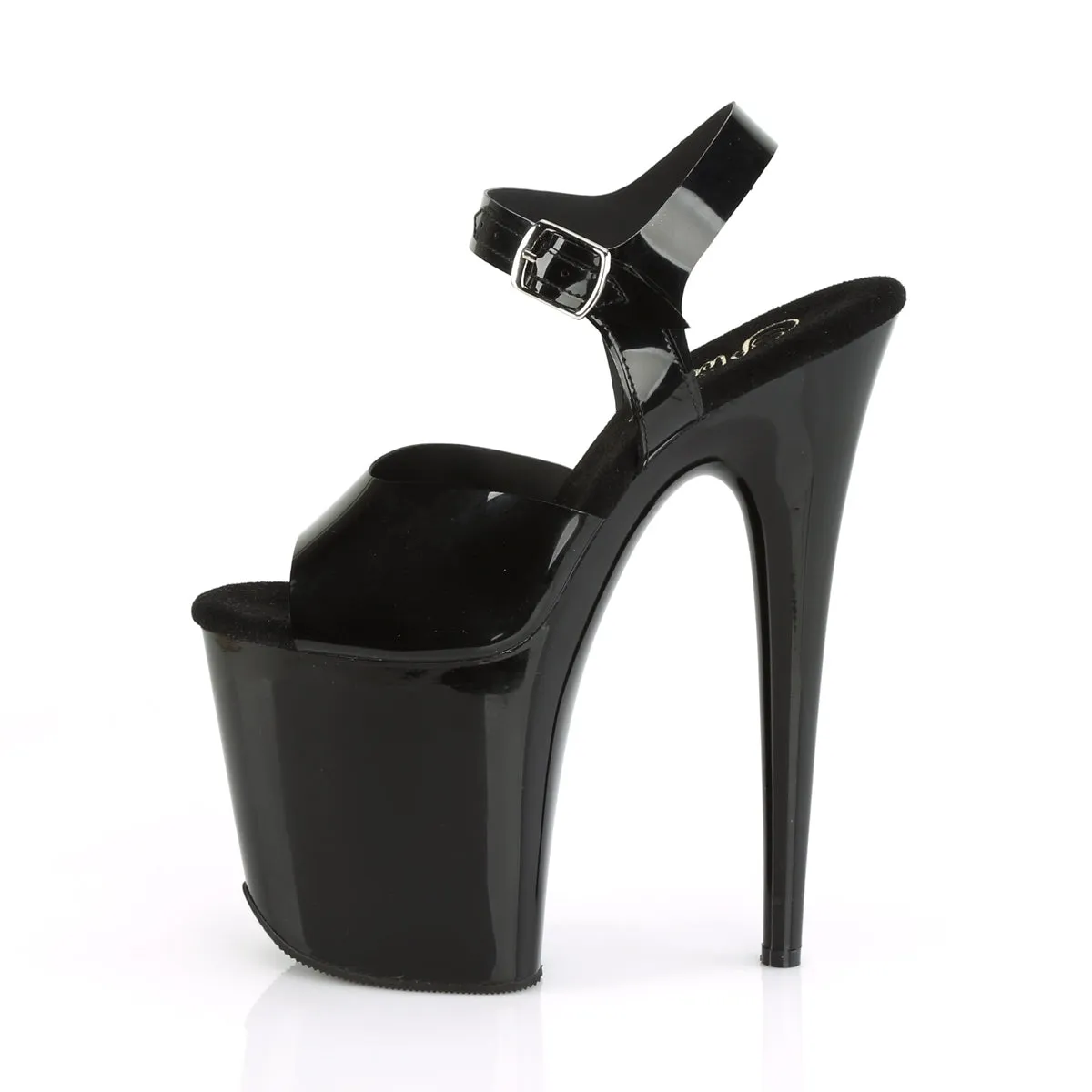 FLAMINGO-808N Pleaser Black (Jelly-Like) TPU Sexy Platform Shoes (Pole Dancing Heels)