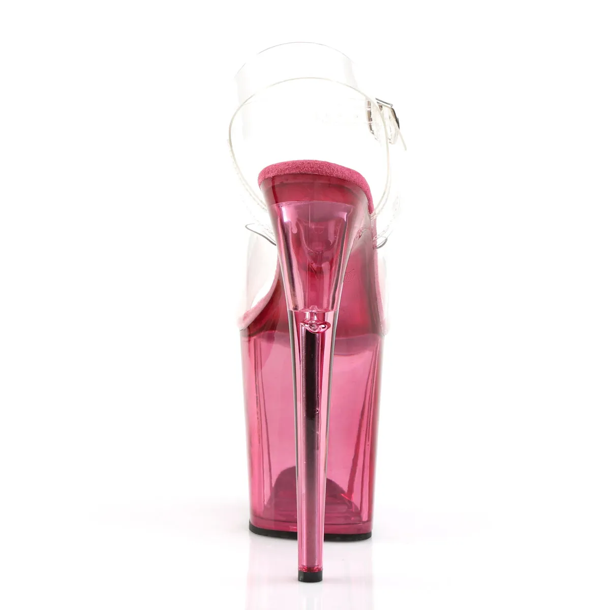 FLAMINGO-808T Pleaser Clear/Pink Tinted Sexy Platform Shoes (Pole Dancing Heels)