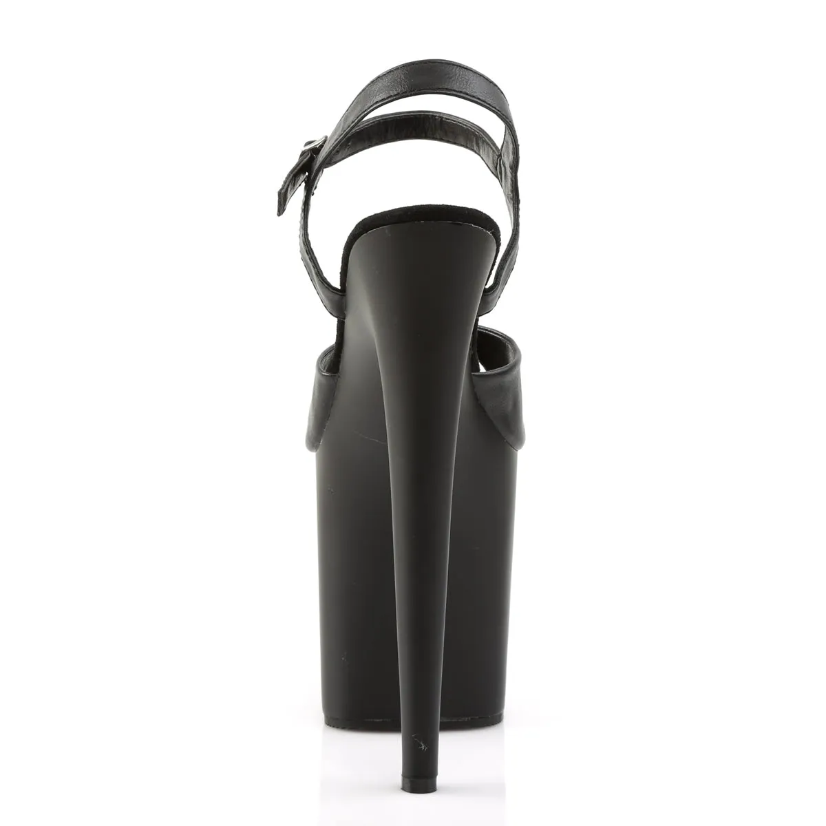FLAMINGO-809 Pleaser Black Faux Leather Sexy Platform Shoes (Pole Dancing Heels)