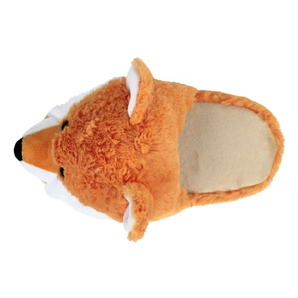 Fox Novelty Slippers JulesRoche Plush Furry Fun Slip-On