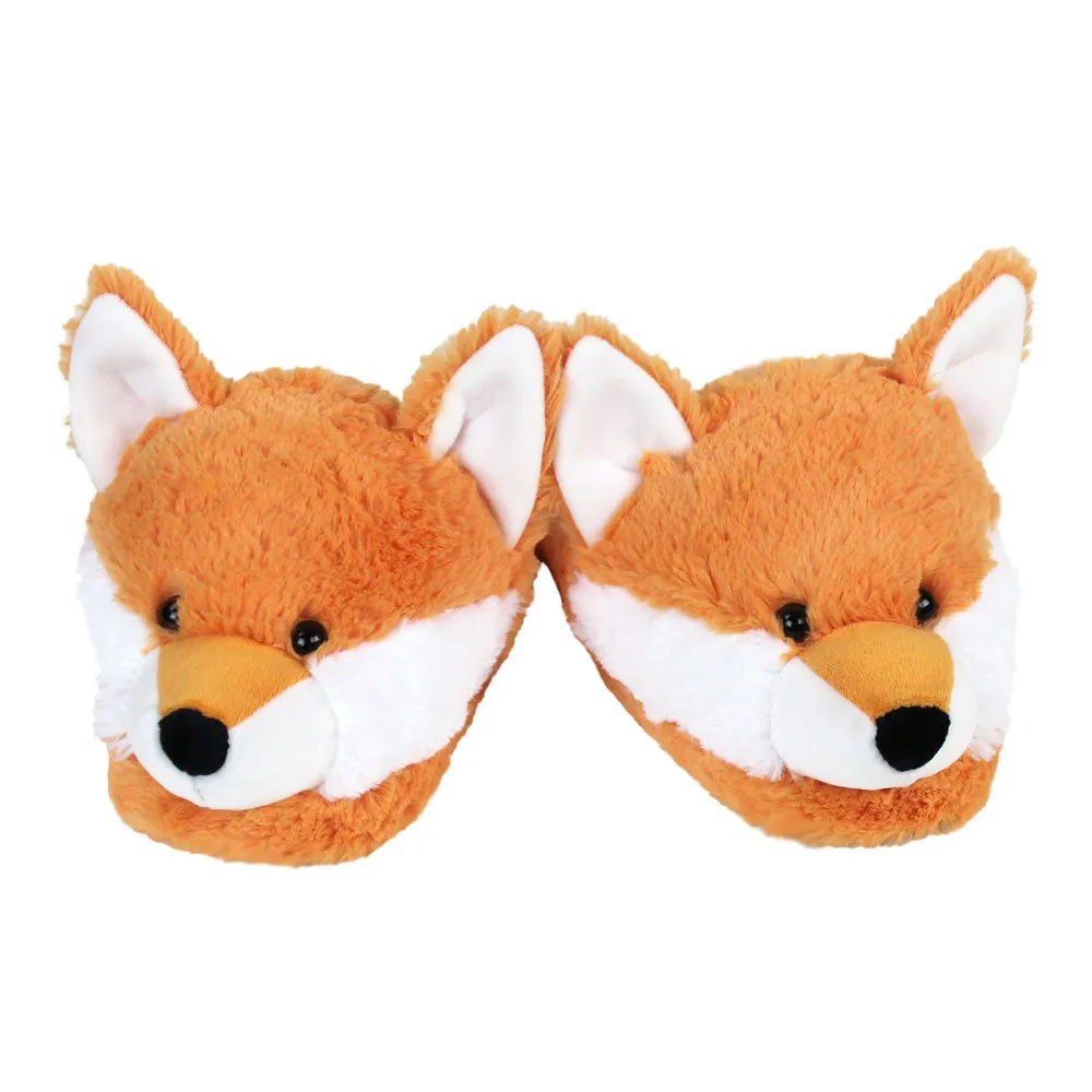 Fox Novelty Slippers JulesRoche Plush Furry Fun Slip-On