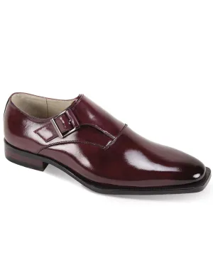 Giovanni Sterling Monk Strap Dress Shoes - Burgundy
