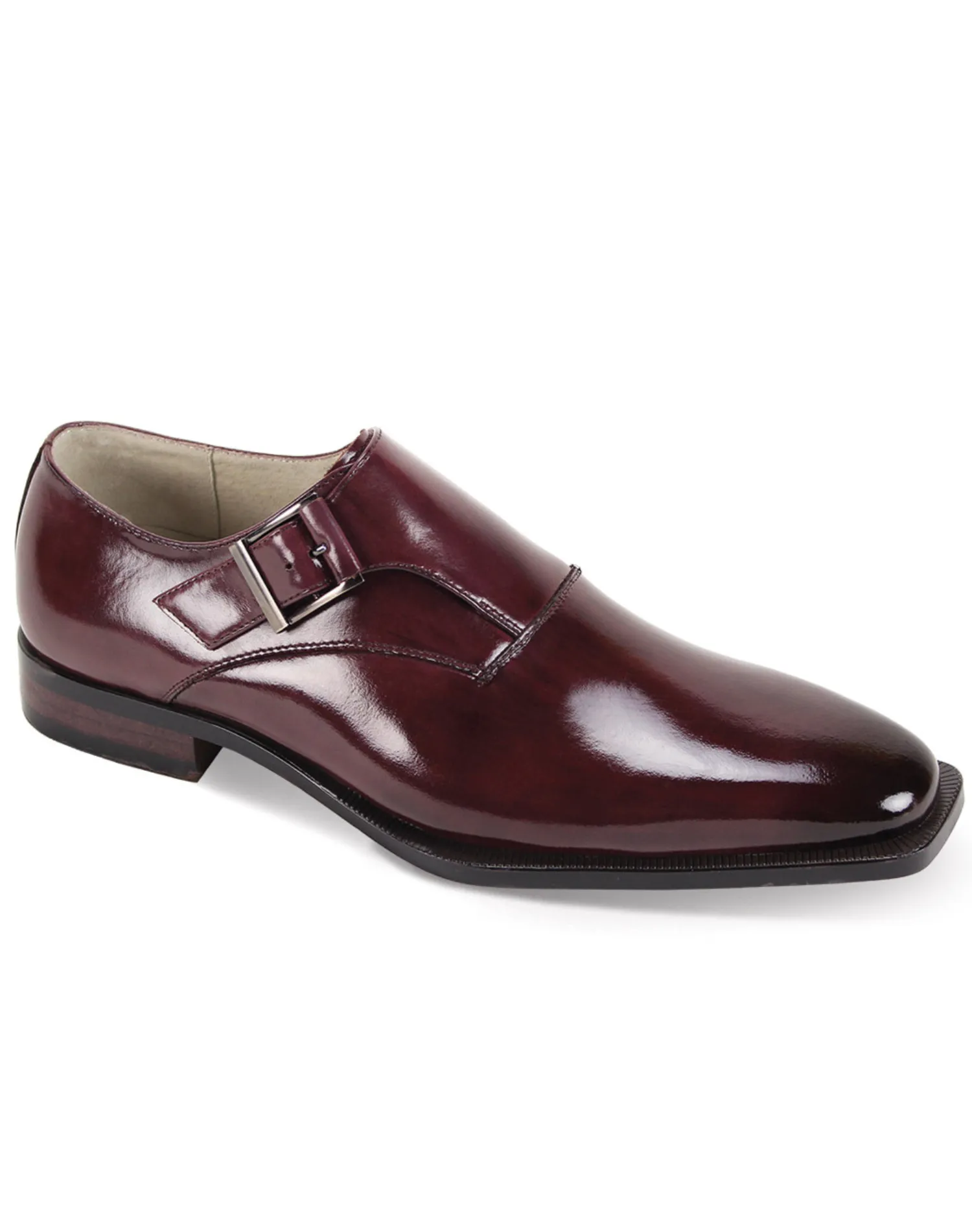 Giovanni Sterling Monk Strap Dress Shoes - Burgundy