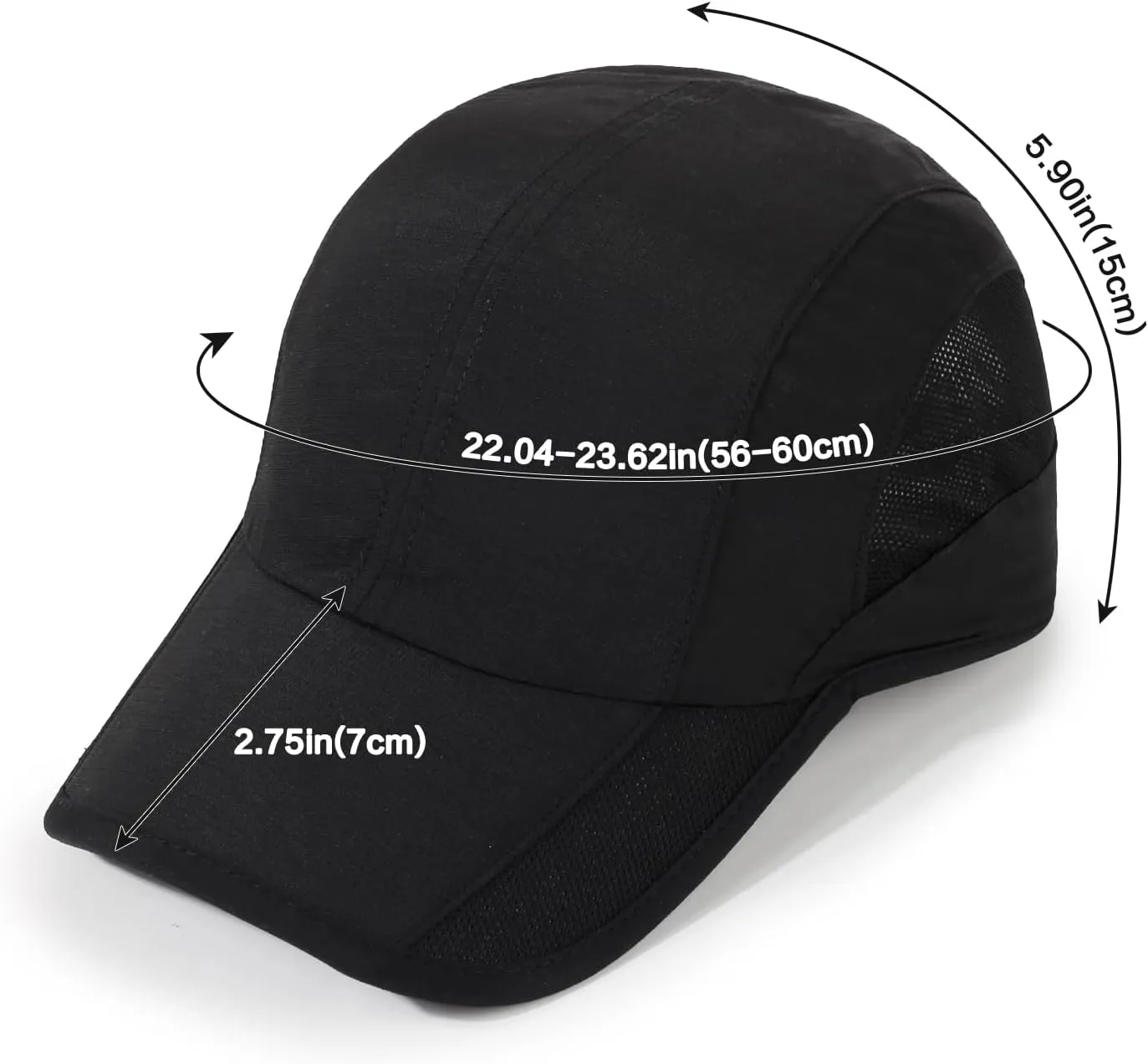 HH HOFNEN Quick Dry Baseball Cap Unstructured Running Cap Water-Resistant UPF 50  Mesh Golf Sun Hats for Men Women