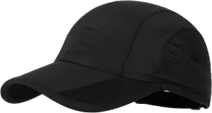 HH HOFNEN Quick Dry Baseball Cap Unstructured Running Cap Water-Resistant UPF 50  Mesh Golf Sun Hats for Men Women