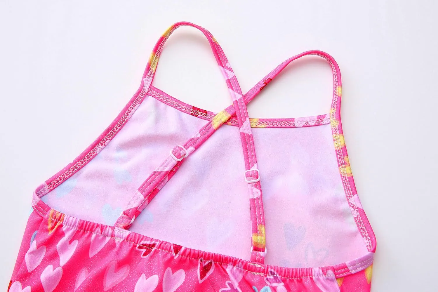 KSK KAISHEK Girls' Sparkle One-Piece Swimsuit 4-12Y Adjustable Crossback Straps Shimmer Bathing Suit for Beach Pool