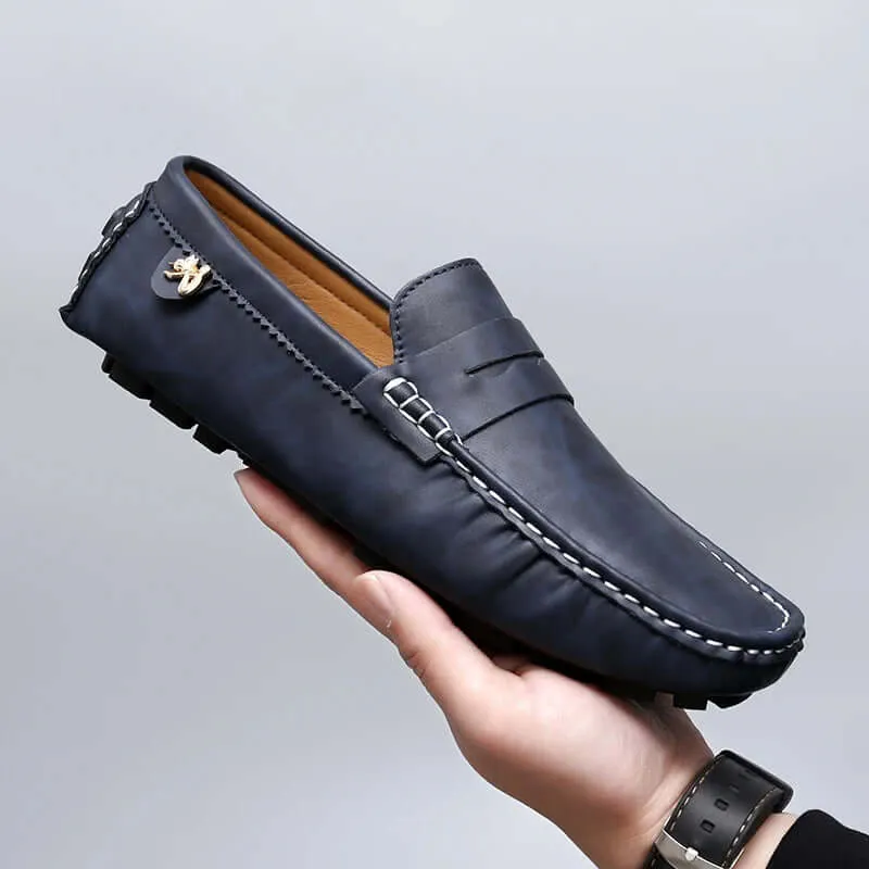 Men's Leather Penny Loafers - Smart Casual Shoes