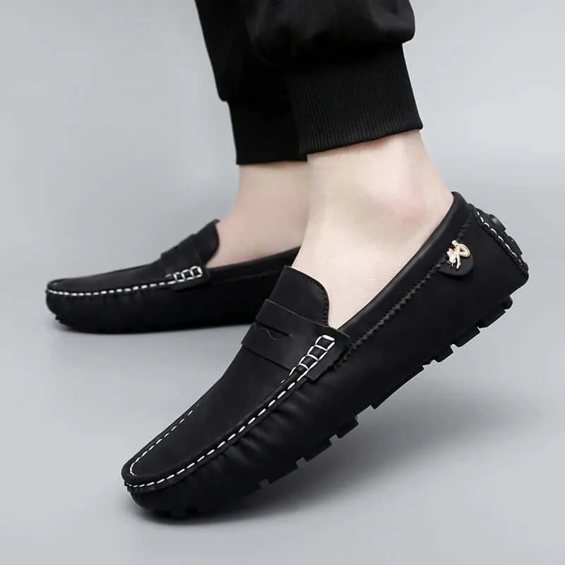 Men's Leather Penny Loafers - Smart Casual Shoes