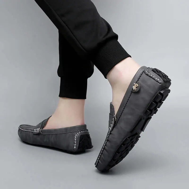 Men's Leather Penny Loafers - Smart Casual Shoes