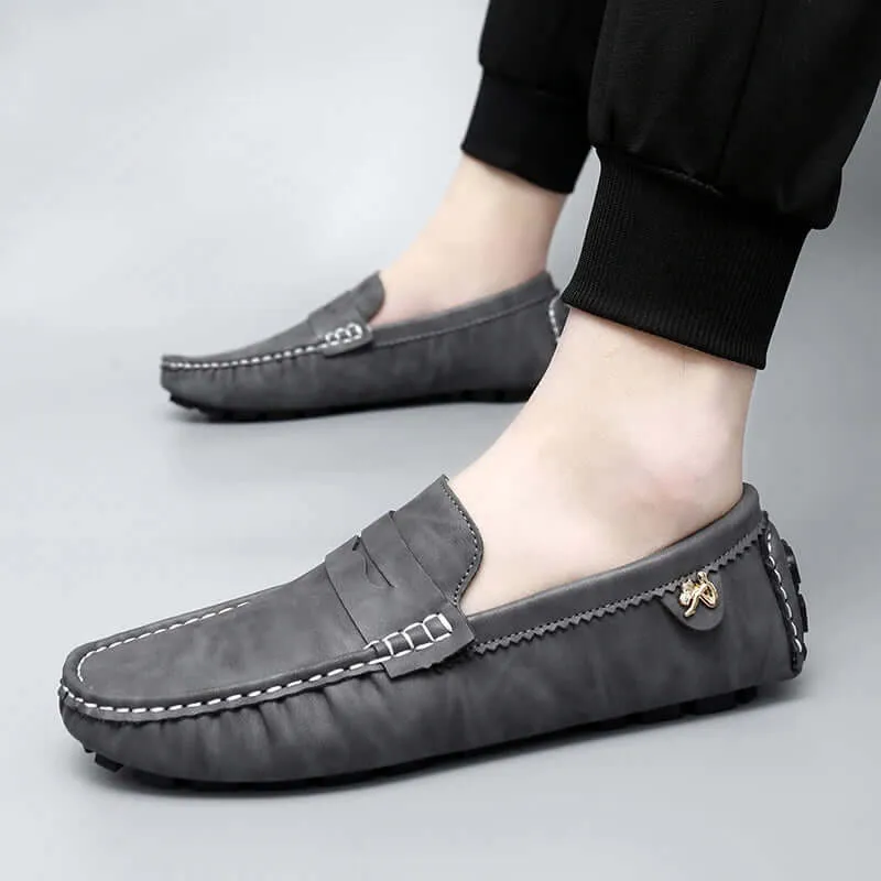 Men's Leather Penny Loafers - Smart Casual Shoes
