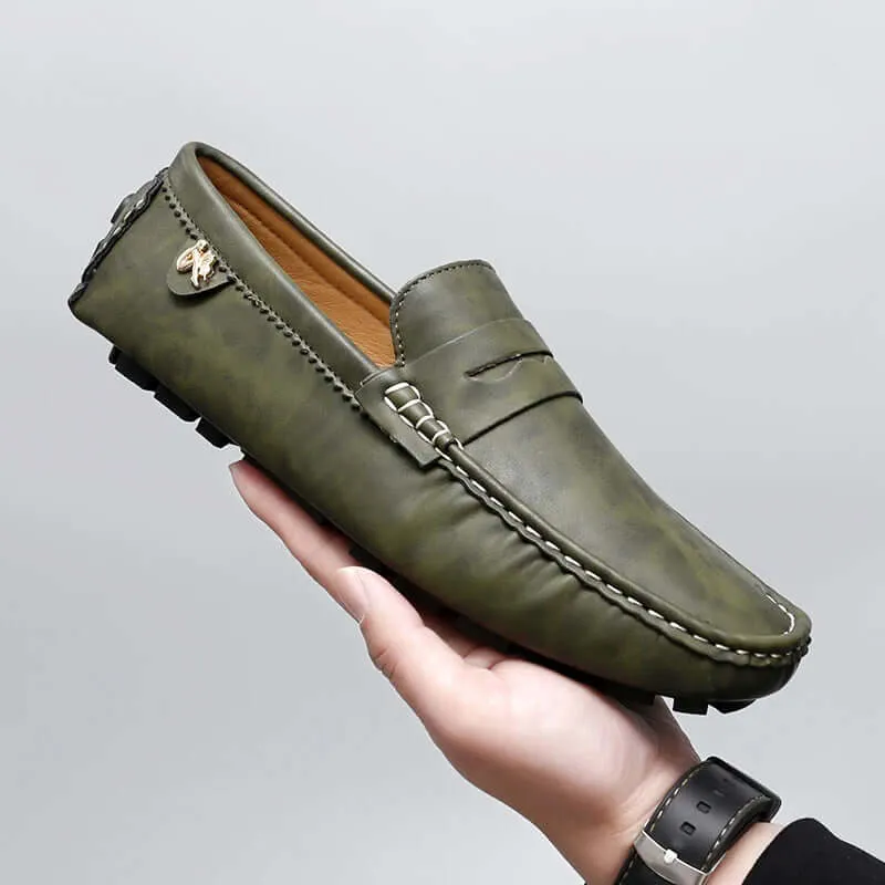 Men's Leather Penny Loafers - Smart Casual Shoes