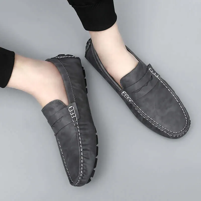 Men's Leather Penny Loafers - Smart Casual Shoes