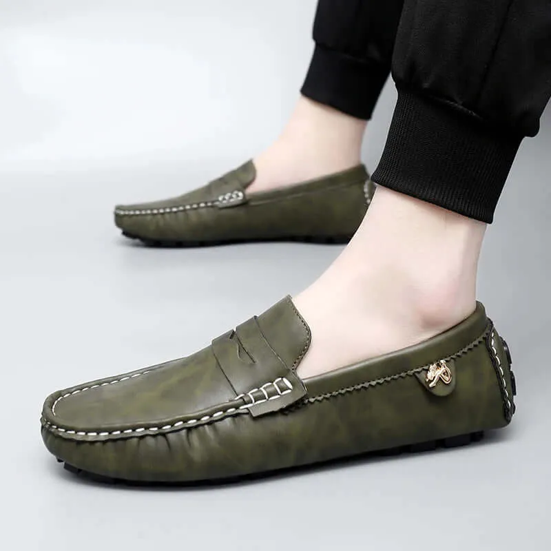 Men's Leather Penny Loafers - Smart Casual Shoes