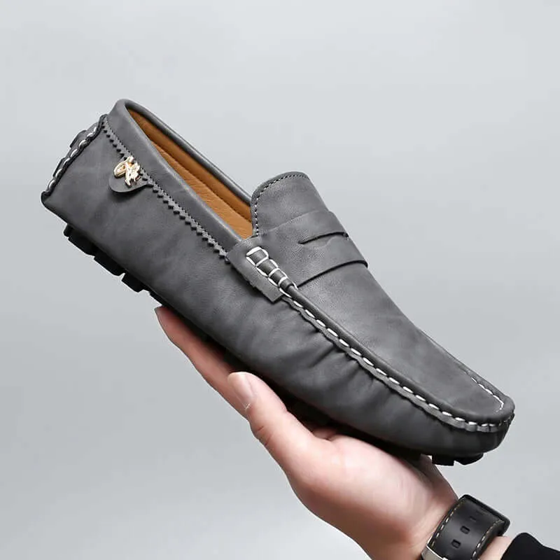 Men's Leather Penny Loafers - Smart Casual Shoes