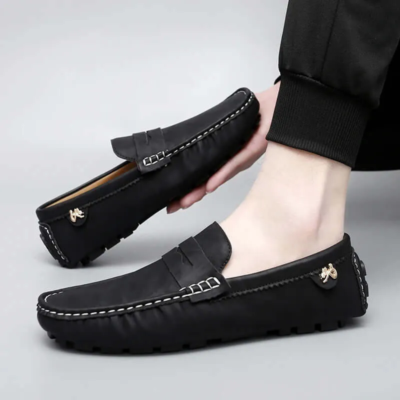 Men's Leather Penny Loafers - Smart Casual Shoes