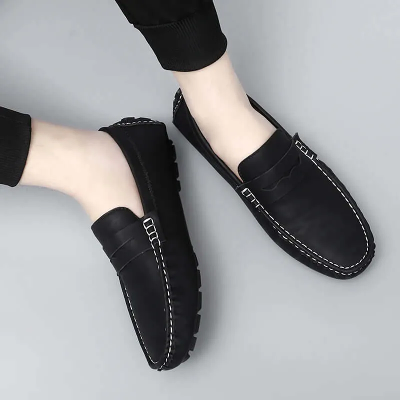Men's Leather Penny Loafers - Smart Casual Shoes