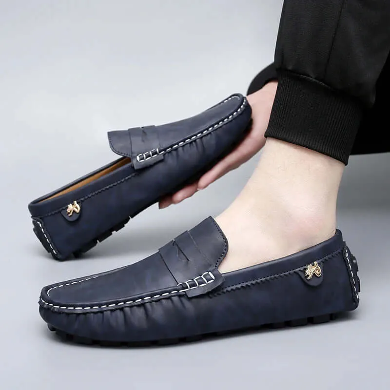 Men's Leather Penny Loafers - Smart Casual Shoes