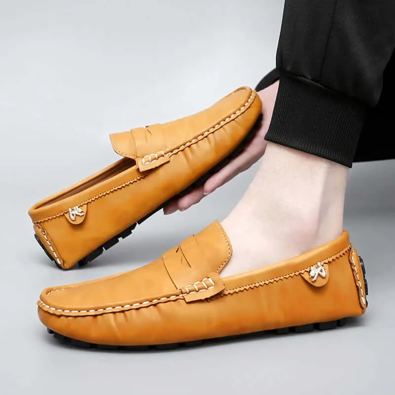 Men's Leather Penny Loafers - Smart Casual Shoes