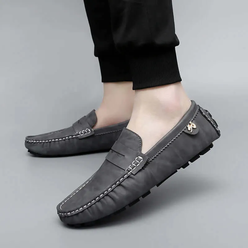 Men's Leather Penny Loafers - Smart Casual Shoes