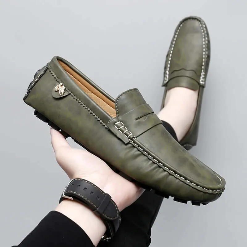 Men's Leather Penny Loafers - Smart Casual Shoes