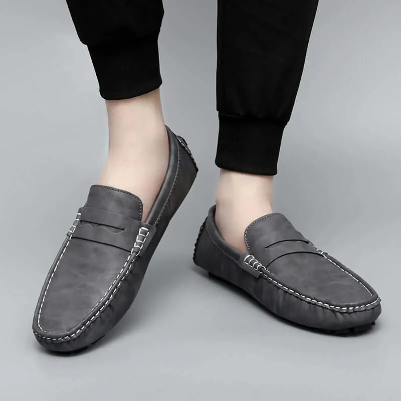 Men's Leather Penny Loafers - Smart Casual Shoes