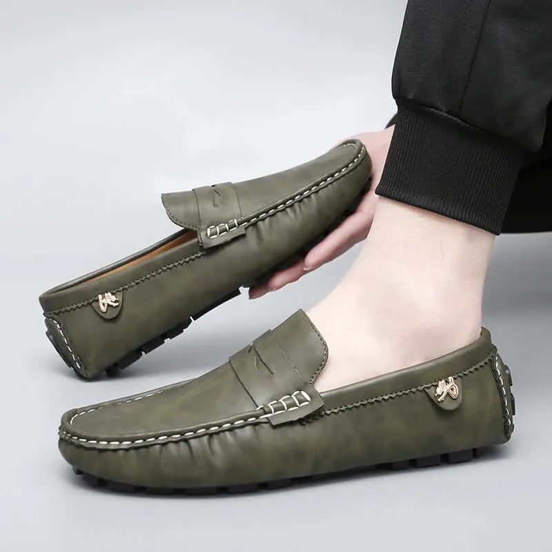 Men's Leather Penny Loafers - Smart Casual Shoes