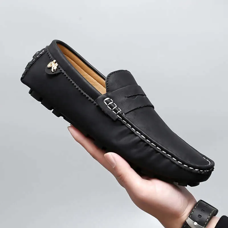 Men's Leather Penny Loafers - Smart Casual Shoes