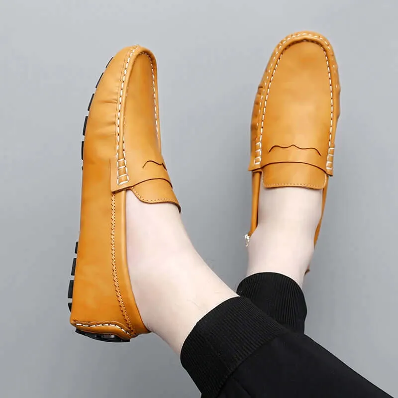 Men's Leather Penny Loafers - Smart Casual Shoes