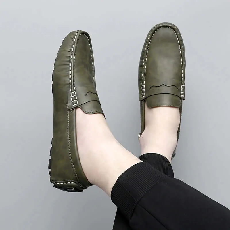 Men's Leather Penny Loafers - Smart Casual Shoes