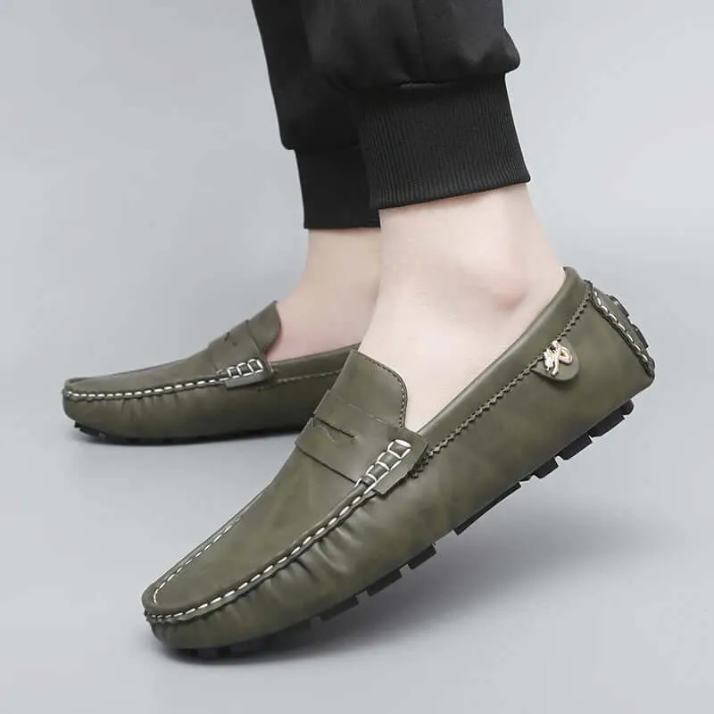 Men's Leather Penny Loafers - Smart Casual Shoes