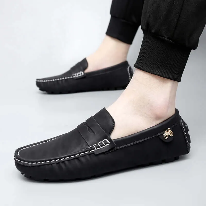 Men's Leather Penny Loafers - Smart Casual Shoes