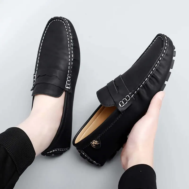 Men's Leather Penny Loafers - Smart Casual Shoes